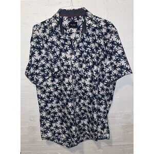 Ben Green Short Sleeve Button Up Shirt Hawaiian Palm Tree XL